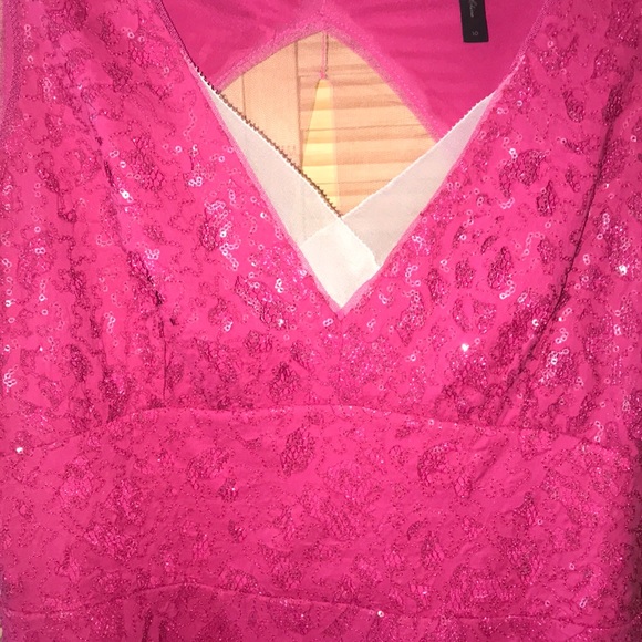 Stunning Pink Beaded BCBG dress - Picture 6 of 16
